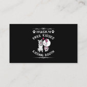 シベリアハスキーサンタクリスマスツリーライトクリスマス 名刺 (裏面)