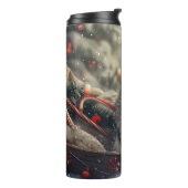 シベリアハスキードッグクリスマスフェスティバル タンブラー (回転左)