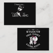 シベリアハスキードッグハスキー愛犬家 名刺 (正面/裏面)