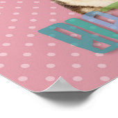 シベリアハスキードッグハッピーバースデー ポスター (角)