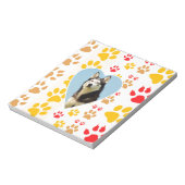 シベリアハスキードッグハートポーズプリント ノートパッド (回転)