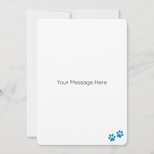 シベリアハスキードッグパーソナライズされたハッピーバースデー カード (裏面)