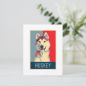 シベリアハスキードッグポートレートアーポップ・アートのト (スタンド正面)