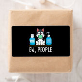 シベリアハスキードッグ顔マスクハンドサニタイザおもしろい ラベル (インサイチュ)