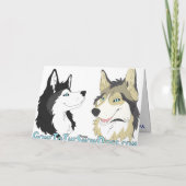 シベリアハスキーホリデーカード シーズンカード (裏面)