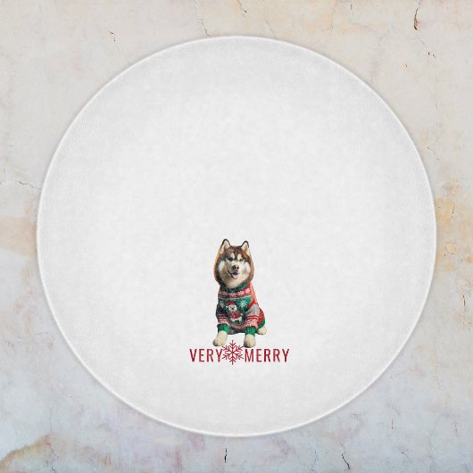 シベリアハスキーホリデー カッティングボード