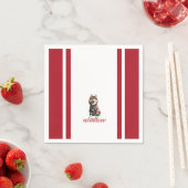 シベリアハスキーホリデー スタンダードカクテルナプキン (インサイチュ)