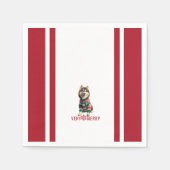 シベリアハスキーホリデー スタンダードカクテルナプキン (正面)