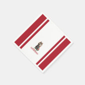 シベリアハスキーホリデー スタンダードカクテルナプキン (角)