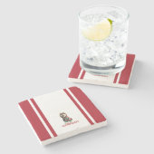 シベリアハスキーホリデー ストーンコースター (横)