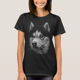 シベリアハスキーポートレート5 Tシャツ