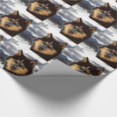 シベリアハスキーラッピング紙 ラッピングペーパー (角)