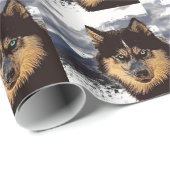 シベリアハスキーラッピング紙 ラッピングペーパー (ロールコーナー)