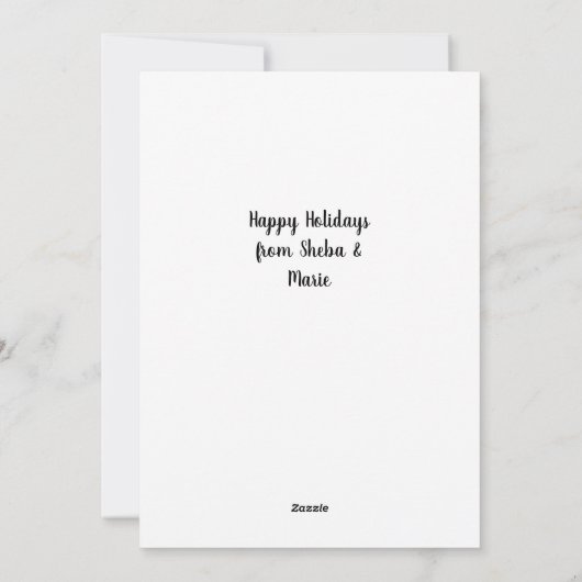 シベリアハスキーレトロアクアクリスマスカード シーズンカード (裏面)