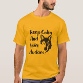 シベリアハスキーヴィンテージ Tシャツ (正面)