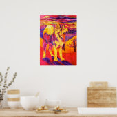 シベリアハスキー動物愛好家キャンバス印刷 ポスター (キッチン)