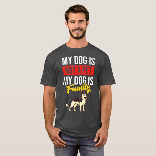 シベリアハスキー犬の子犬の所有者の恋人_12 Tシャツ (正面フル)