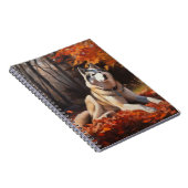 シベリアハスキー紅葉秋インスパイア ノートブック (右側)