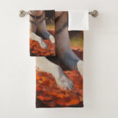 シベリアハスキー紅葉秋インスパイア バスタオルセット (インサイチュ)