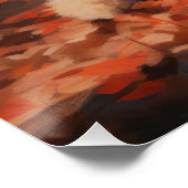 シベリアハスキー紅葉秋インスパイア ポスター (コーナー)