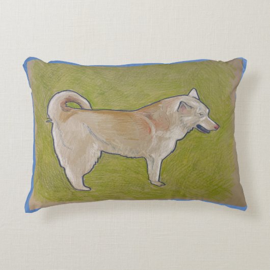 シベリアハスキー装飾用クッション アクセントクッション (正面)