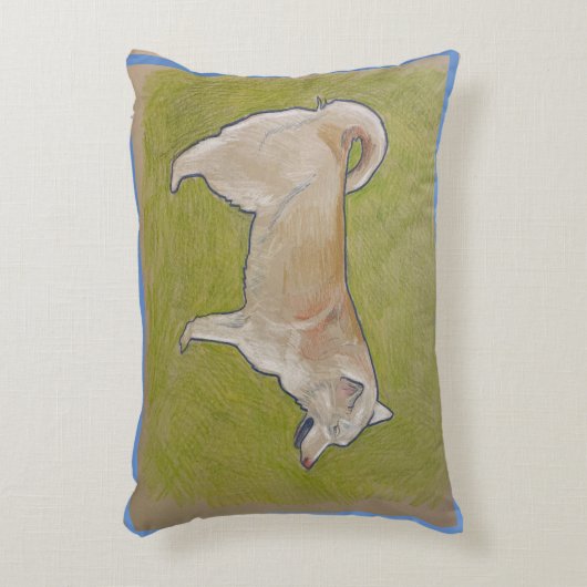 シベリアハスキー装飾用クッション アクセントクッション (正面(垂直))