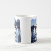 シベリアパーソナライズされたハスキーコーヒーマグ コーヒーマグカップ (中央)