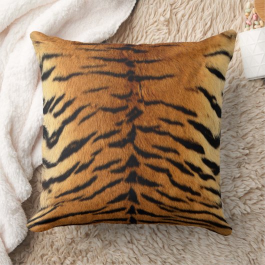 シベリアフェイクタイガースキン装飾用クッション クッション (ブランケット)