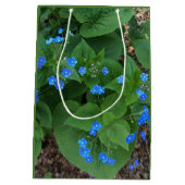 シベリアブグロス – 青と緑 –  ミディアムペーパーバッグ (裏面)