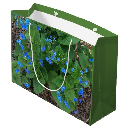 シベリアブグロス – 青と緑 –  ラージペーパーバッグ (裏面アングル)