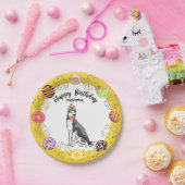 シベリアンおもしろい·ハスキードーナツ誕生パーティー ペーパープレート (パーティー)