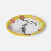 シベリアンおもしろい·ハスキードーナツ誕生パーティー ペーパープレート (アングル)