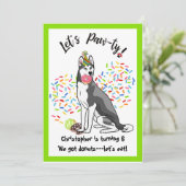 シベリアンおもしろい·ハスキードーナツ誕生パーティー 招待状 (スタンド正面)