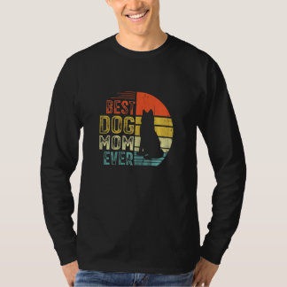 シベリアンハスキーが大好きなママのためのヴィンテージTシャツ ベストドッグママ Tシャツ
