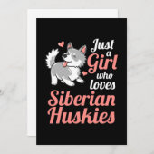 シベリアンハスキーが好きなだけの女の子 招待状 (正面/裏面)