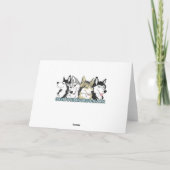 シベリアンハスキーのクリスマスの休日カード シーズンカード (裏面)