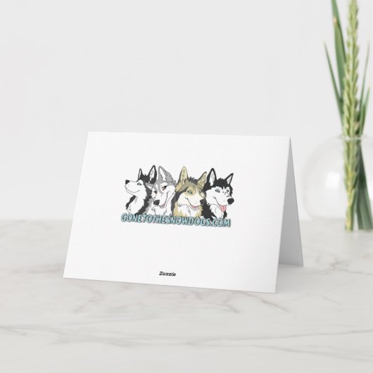 シベリアンハスキーのクリスマスの休日カード シーズンカード (裏面)
