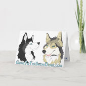 シベリアンハスキーのクリスマスカード シーズンカード (裏面)