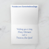 シベリアンハスキーのクリスマスカード シーズンカード (内部)