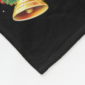 シベリアンハスキーのクリスマスツリーライト |犬のクリスマス フリースブランケット (角)