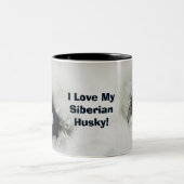 シベリアンハスキーのコーヒー・マグ ツートーンマグカップ (中央)