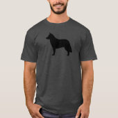 シベリアンハスキーのシルエット Tシャツ (正面)