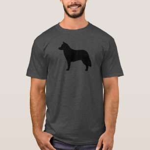 シベリアンハスキーのシルエット Tシャツ