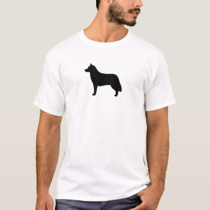 シベリアンハスキーのシルエット Tシャツ