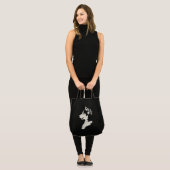 シベリアンハスキーのトートバックの十字のオオカミのビーチのトートバック トートバッグ (正面(モデル))