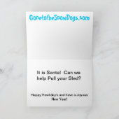 シベリアンハスキーの休日のクリスマスカード シーズンカード (内部)