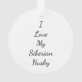シベリアンハスキーの円のオーナメント オーナメント (裏面)