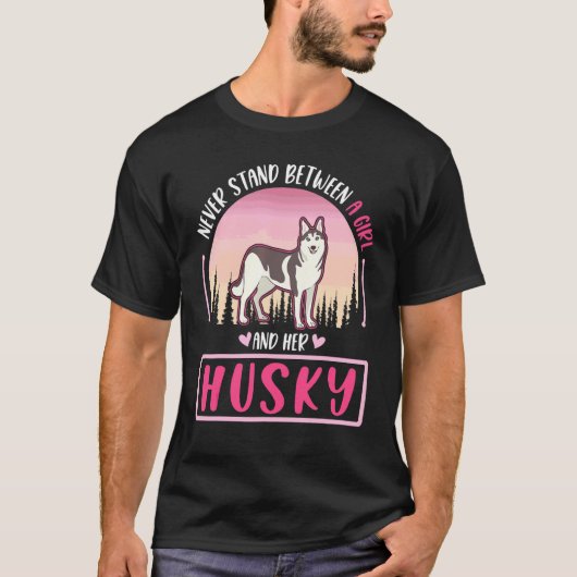 シベリアンハスキーの女の子 Tシャツ (正面)