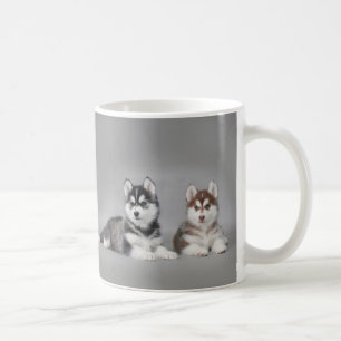 シベリアンハスキーの子犬 コーヒーマグカップ