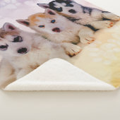 シベリアンハスキーの子犬 シェルパブランケット (3/4)